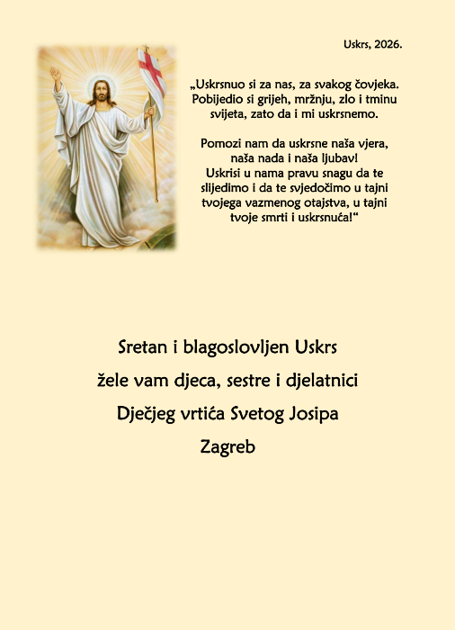 Sretan i blagoslovljen Uskrs